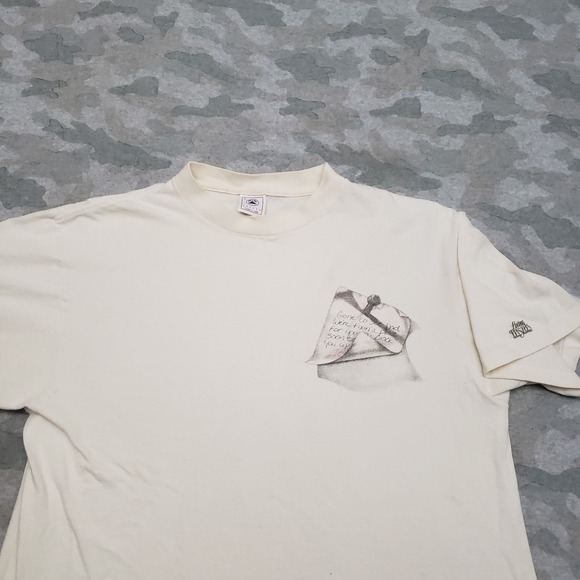 Vintage Religious Delta Shirt Mens Large Beige Short Sleeve Single Stitch USAk - Picture 4 of 12